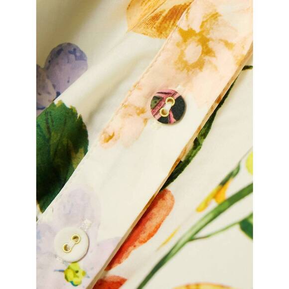 NEW CARA CARA asbury cropped tie shirt in nectar egret - Picture 3 of 4